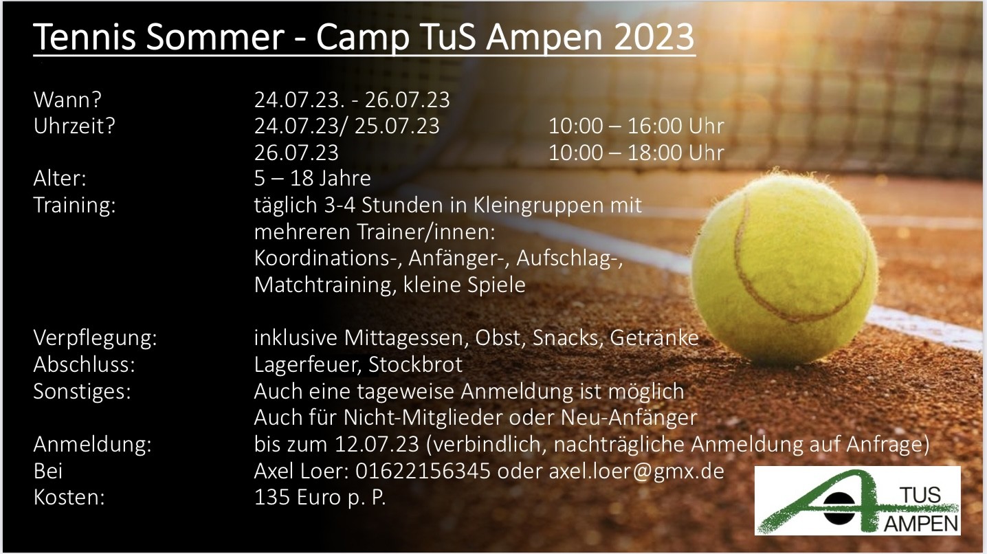 Tennis Camp 2023
