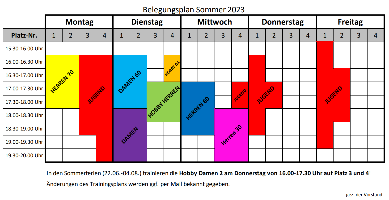 Trainingsplan 2023